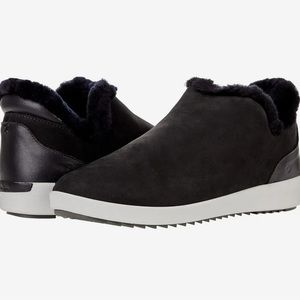 Olukai Malua Hulu Boots Women's 6.5 Shearling Lined Nubuck Leather Black‎